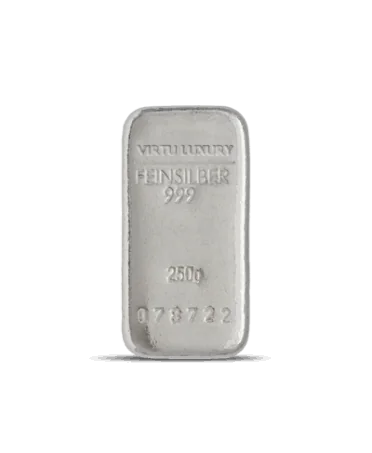 由 VIRTU LUXURY 出售的 250 克 24K 纯银条