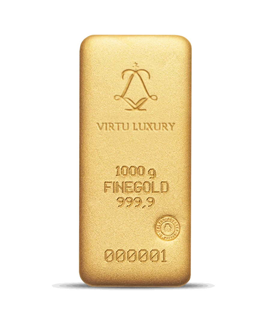 Lingot D'OR de 1 Kg d'or pur 24K disponible en vente chez VIRTU LUXURY Lingot D'OR de 1 Kg d'or pur 24K disponible en vente chez VIRTU LUXURY