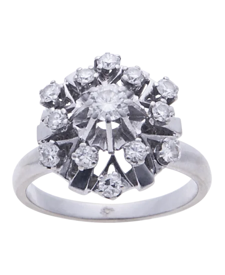 alliance des années 1920 en or blanc 18K et diamants disponible chez VIRTU LUXURY