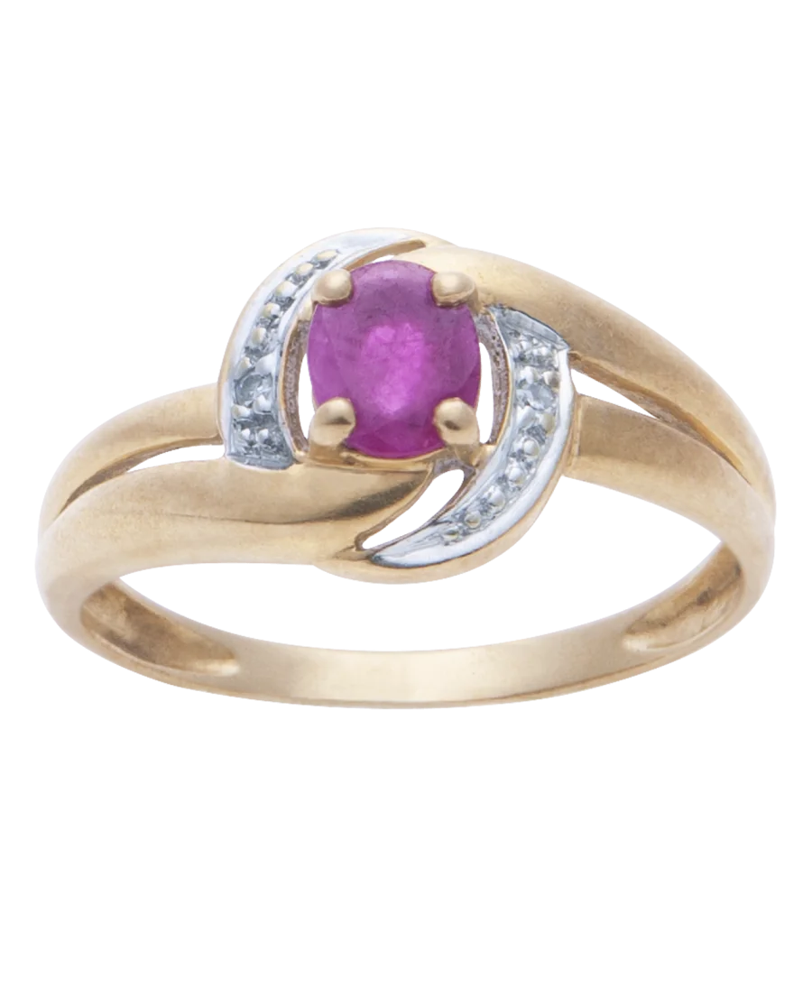 BAGUE EN OR JAUNE 18K SERTIE DE RUBIS CENTRAL DISPONIBLE CHEZ VIRTU LUXURY BAGUE EN OR JAUNE 18K SERTIE DE RUBIS CENTRAL DISPONIBLE CHEZ VIRTU LUXURY