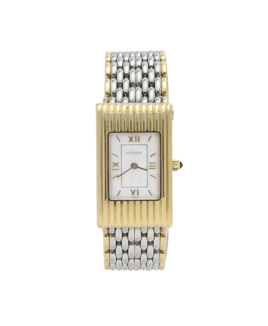来自制表名家 BOUCHERON 的 REFLET 18K MEDIUM 腕表。VIRTU LUXURY。