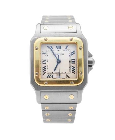 卡地亚（CARTIER）制表厂的 Santos Galbée 腕表。在 VIRTU LUXURY 有售。