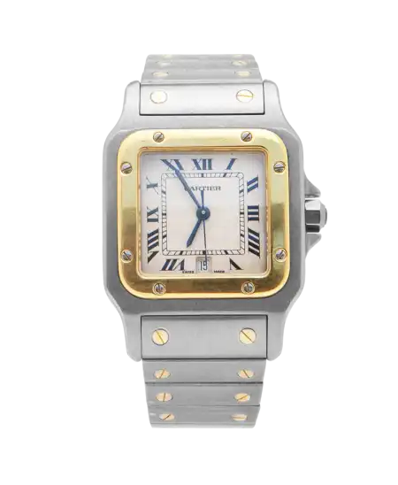 卡地亚（CARTIER）制表厂的 Santos Galbée 腕表。在 VIRTU LUXURY 有售。