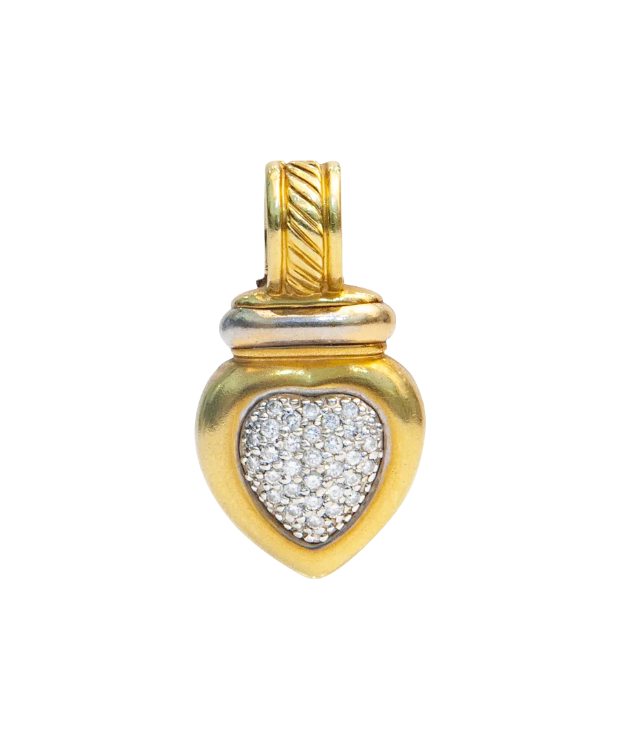 黄金首饰 - 心形钻石18K黄金吊坠 - 二手首饰,可在VIRTU LUXURY珠宝店购买 黄金首饰 - 心形钻石18K黄金吊坠 - 二手首饰,可在VIRTU LUXURY珠宝店购买