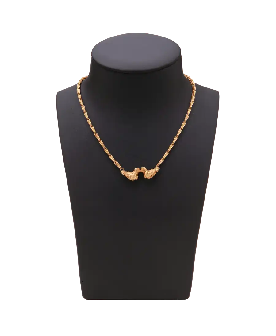 Collier Tourtereaux - or brillant- oiseaux - Art déco - symbolique - virtu luxury - artisanat iranien - iran Collier Tourtereaux - or brillant- oiseaux - Art déco - symbolique - virtu luxury - artisanat iranien - iran