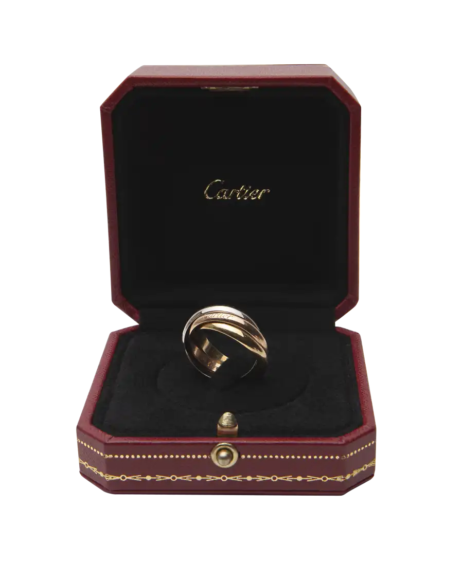 经典 TRINITY 戒指 - 卡地亚(Cartier)品牌 - 三色金 - 奢侈品 - 中性 - 在 VIRTU LUXURY 发售 经典 TRINITY 戒指 - 卡地亚(Cartier)品牌 - 三色金 - 奢侈品 - 中性 - 在 VIRTU LUXURY 发售