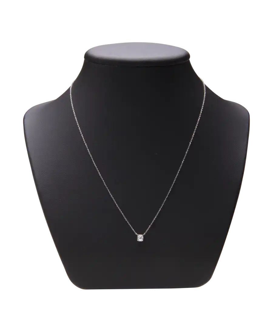 18K 白金亮面 DINH VAN 项链 - 单粒钻石 - LE CUBE DIAMANT - 在 VIRTU LUXURY 有售 18K 白金亮面 DINH VAN 项链 - 单粒钻石 - LE CUBE DIAMANT - 在 VIRTU LUXURY 有售