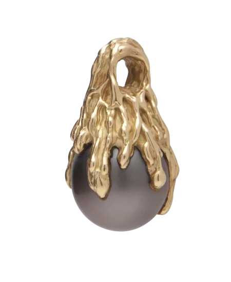 Pendentif perle de TAHITI en Or jaune 18 Carats. Disponible chez VIRTU LUXURY.