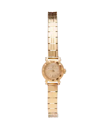 来自制表名家百年灵的 Sixties Gold Watch 腕表。由 VIRTU LUXURY 提供。