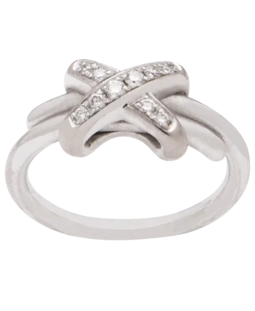 尚美巴黎（CHAUMET）Liens系列大号18K白金镶钻戒指，在 VIRTU LUXURY 发售