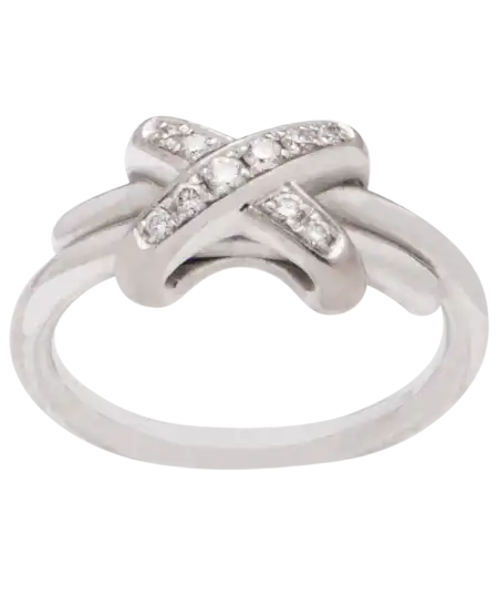 尚美巴黎（CHAUMET）Liens系列大号18K白金镶钻戒指，在 VIRTU LUXURY 发售