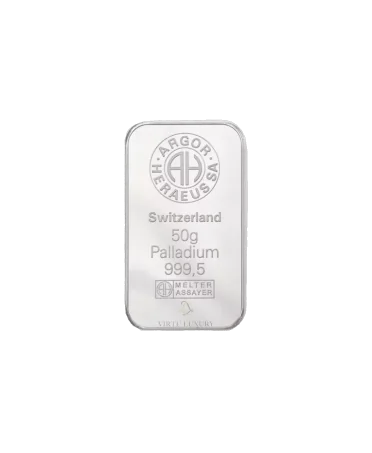 24K纯钯金50克金条，可在VIRTU LUXURY购买
