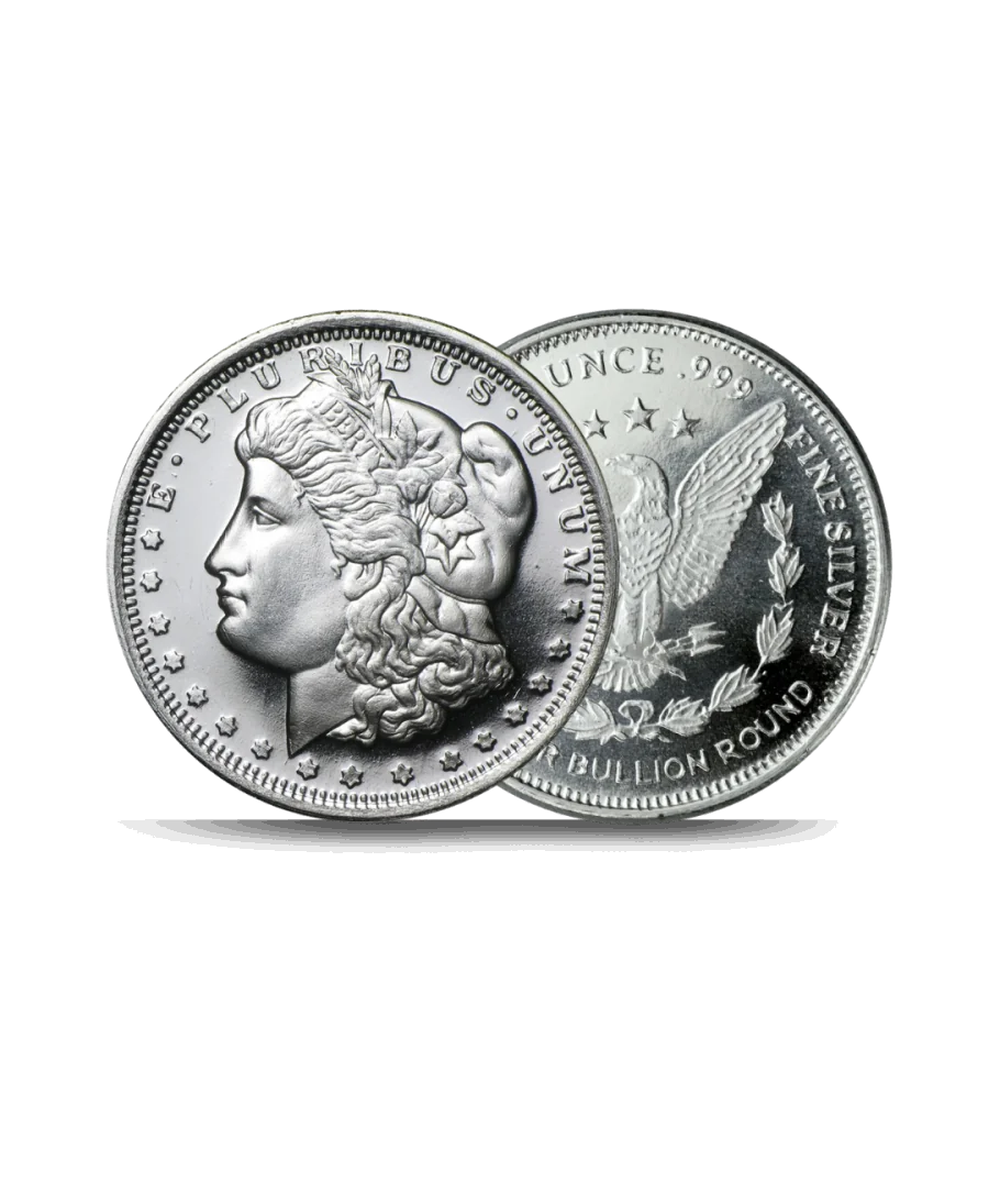 AVERS et revers Pièce Argent MORGAN DOLLAR 1 OZ ONCE disponible chez VIRTU LUXURY AVERS et revers Pièce Argent MORGAN DOLLAR 1 OZ ONCE disponible chez VIRTU LUXURY