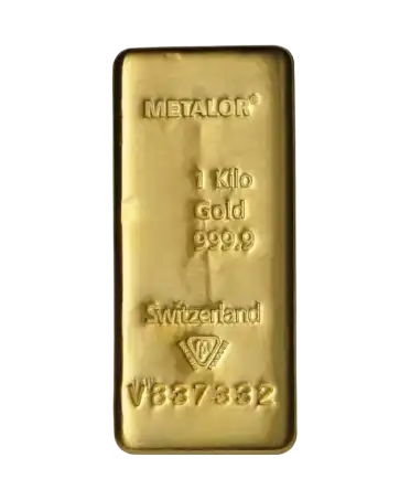 VIRTU LUXURY 出售的 1公斤 METALLOR 24K 纯回收金铸造金条