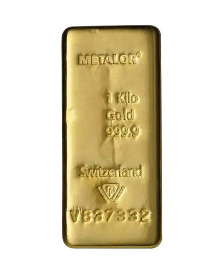VIRTU LUXURY 出售的 1公斤 METALLOR 24K 纯回收金铸造金条